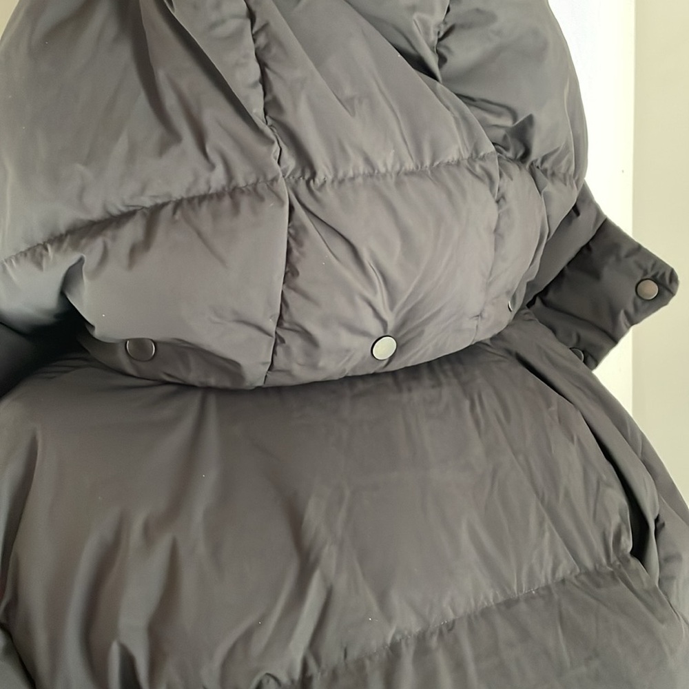 22”PTP 🎁 Sz 12 NWT Wunder Puff coat removable hood down crop super crop - Picture 14 of 14